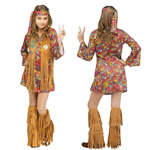 Peace & Love - Hippie - 1960's - Costume - Child - 2 Sizes