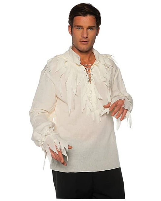 Pirate Ghost Shirt - Tattered - Cream - Costume - Adult Plus - 2XL