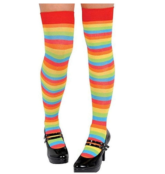 Knee High Striped Socks - Cosplay Ragdolls - Costume Accessory - Rainbow