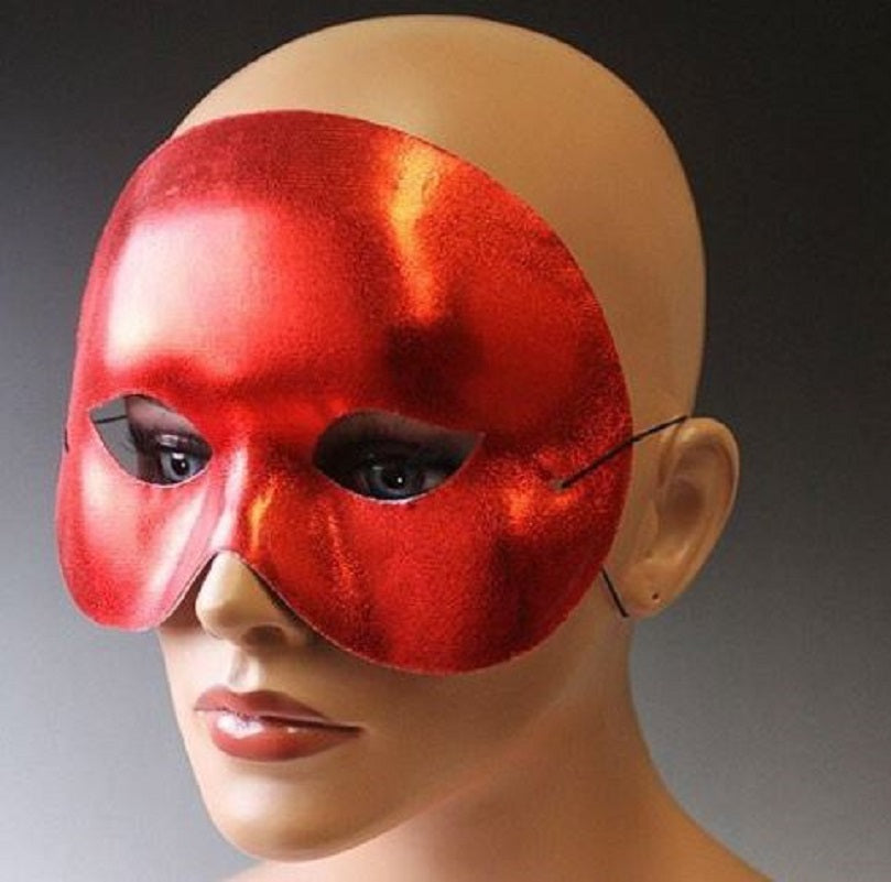 Cocktail 1/2 Maske - Rot Metallic - Kostümzubehör - Erwachsene Teenager