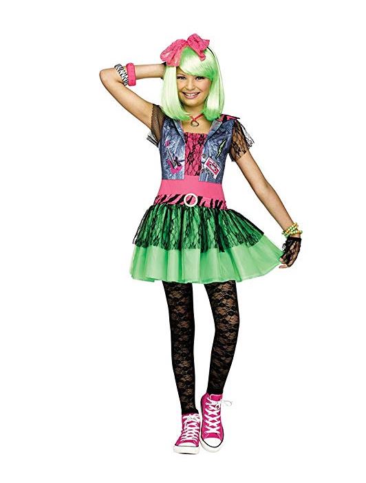 Rockin Child – 1980er – Popstar – Kostüm – Kind – Größe L 12–14