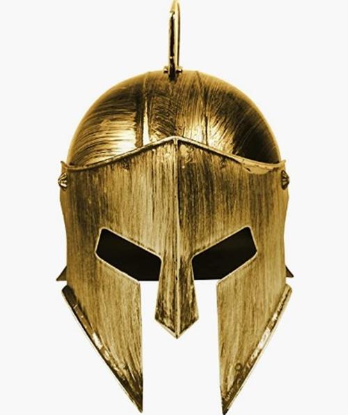 Spartan Helmet - Gold - Flip Up Mask - Costume Accessory - Adult