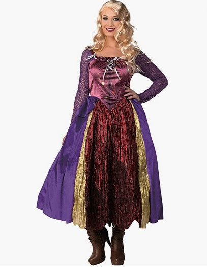 sarah sanderson dress Salem Silly Witch Hocus Pocus Inspired Adult Costume Large