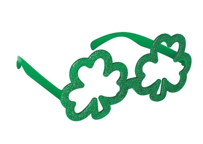 Kleeblatt-Brille - Grün - Kunststoff - St. Patrick's Day - Kostümzubehör