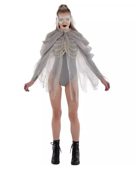 Bony Capelet - Skeleton - Ghosts - Costume Accessory - Adult