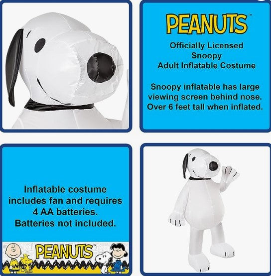 Snoopy - Peanuts - Inflatable Costume - Men's Size - One Size