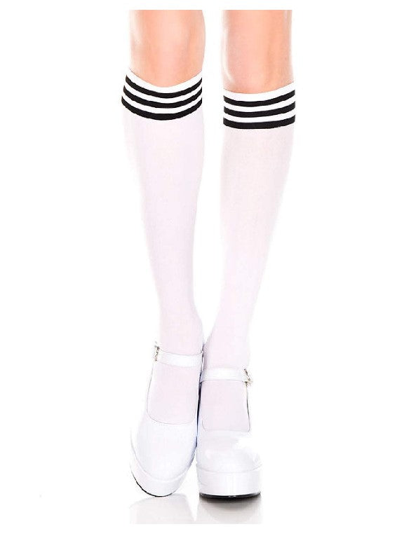 Knee High Socks - Sports - Costume Accessories - One Size - 2 Colors