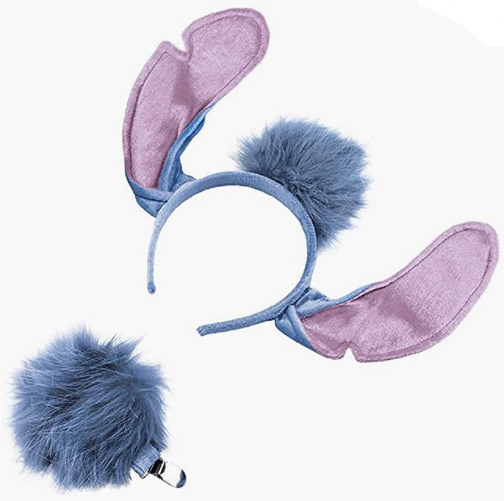 Stitch Set - Blue - Headpiece & Tail - Costume Accessories - One Size