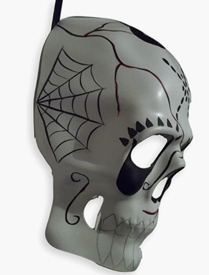 Day of the Dead Half Mask - Sugar Skull - Deluxe Costume Accessory - Adult Teen