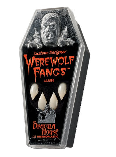 Large White Werewolf Fangs - Uppers/Lowers - Costume Accessories - One Size