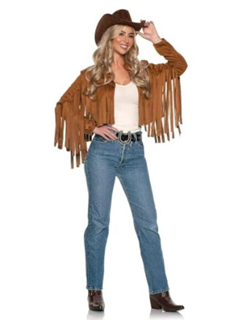 Chaqueta con Flecos Occidental - Vaquera - Hippie - Disfraz - Adulto - 3 Tallas