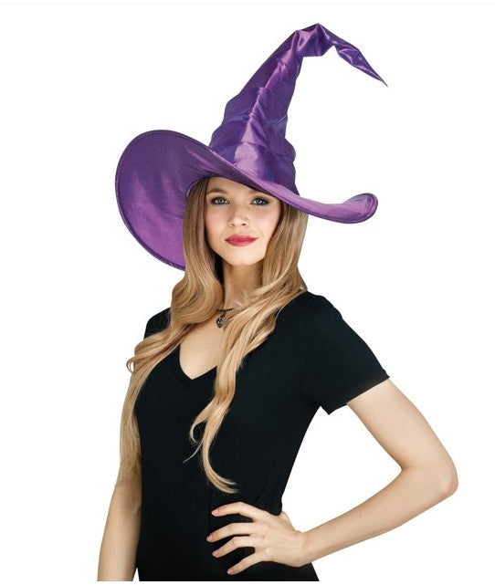Curved Witch Hat - Costume Accessory - One Size - 2 Colors