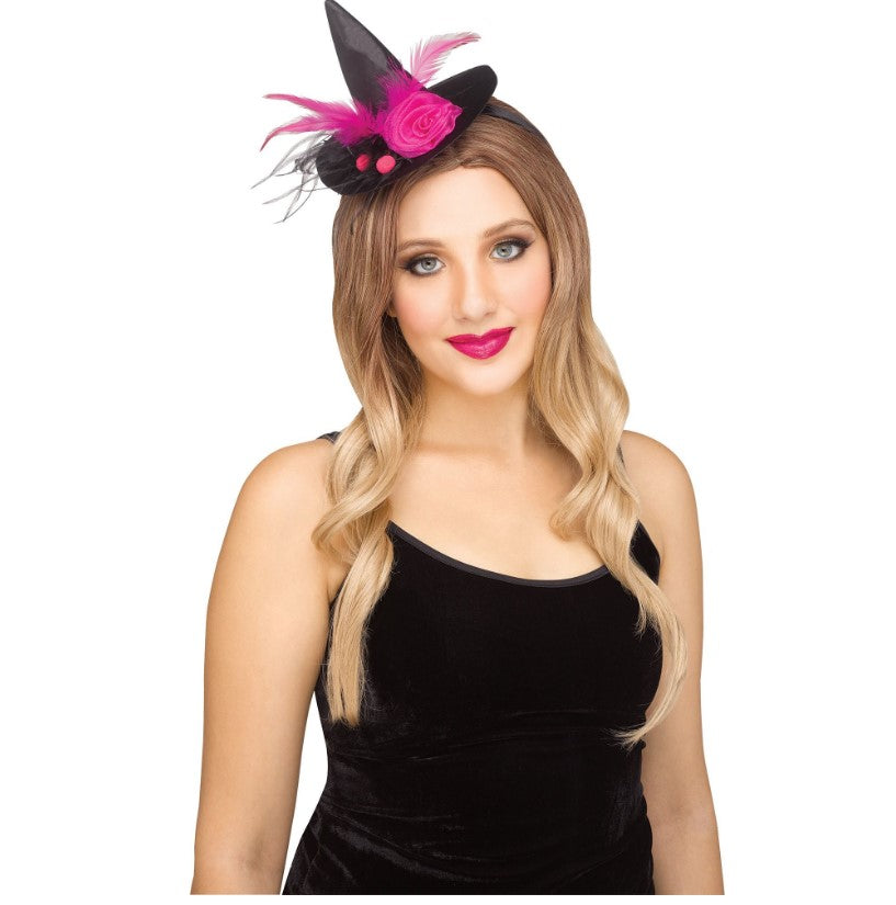 Mini diadema con sombrero de bruja - Accesorio de disfraz - Adulto adolescente - 4 estilos