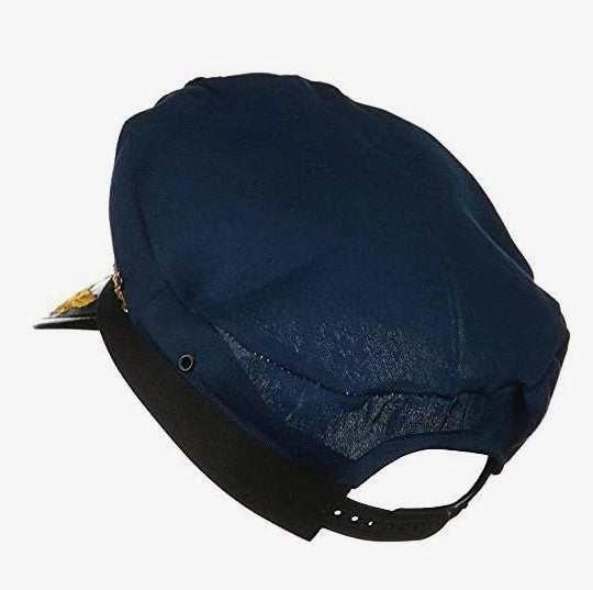 Yacht Skipper Hat - Navy Blue - Captain - Costume Accessory - One Size