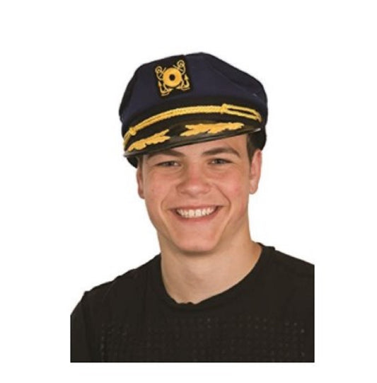 Yacht Skipper Hat - Navy Blue - Captain - Costume Accessory - Adult Teen