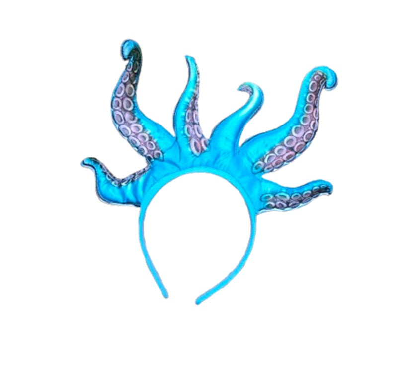 Octopus Mermaid Headband - Teal - 3-D Look - Costume Accessory - One Size