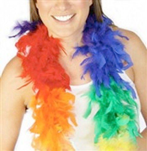 Rainbow Boa - Pride - 55 Grams - Spirit Week 20's 80's - Costume Accessories