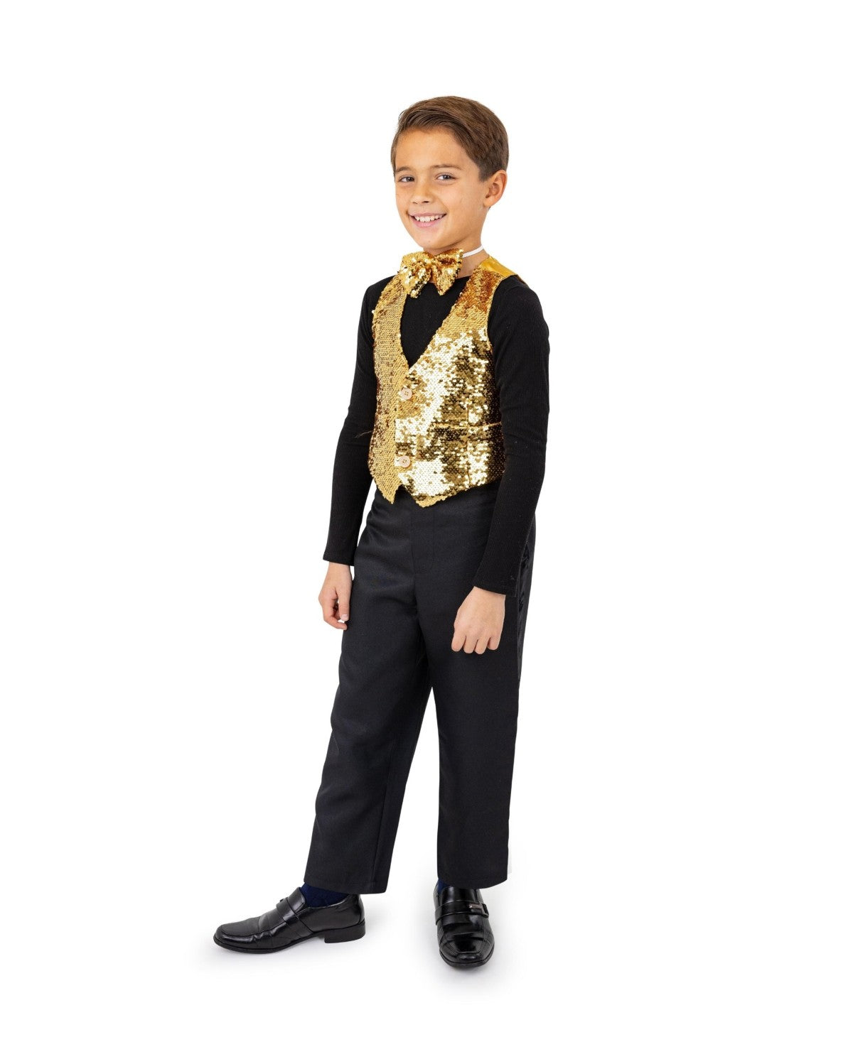 Gold Sequin Vest - 70's - Costume - Youth - XL