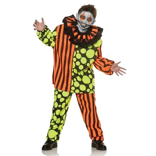 Neon Terror Clown - Creepy - Costume - Child - 2 Sizes