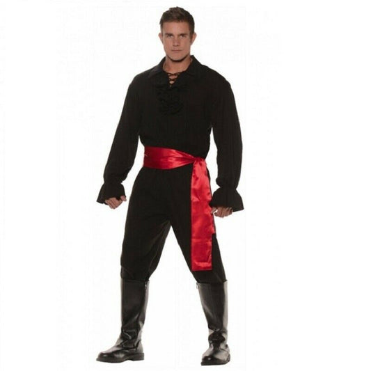 High Seas Bandit - Pirate - Black - Costume - Men - Plus 2XL