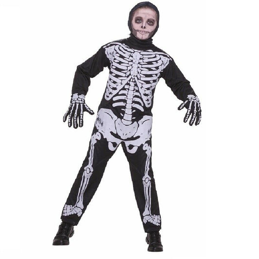 Skeleton Costume - Economy - Black/White - Costume - Child - 2 Sizes