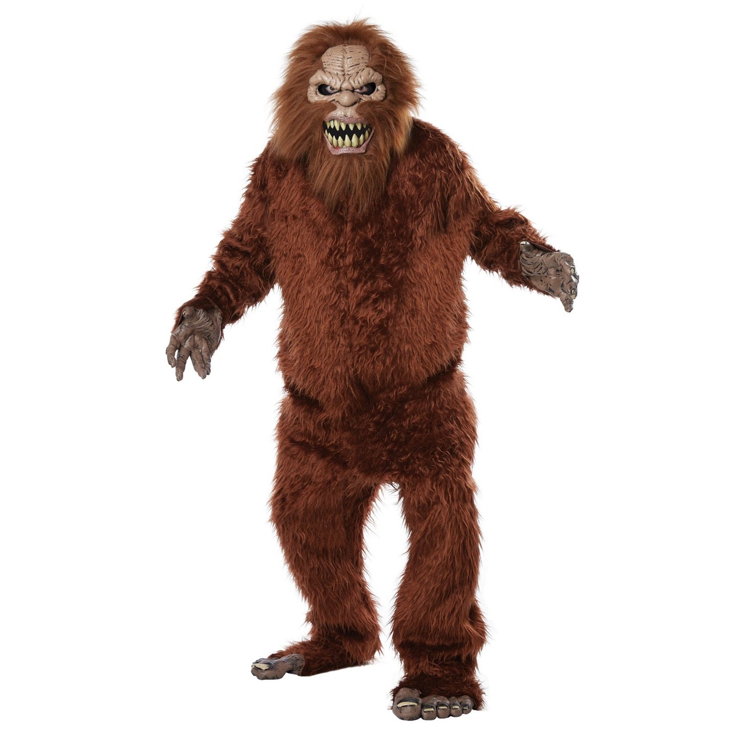 Sasquatch - Beast Monster Costume - Abominable Bigfoot - Moveable Jaw Mask