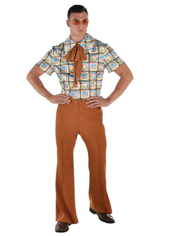 Groovy Collared Shirt & Pants Set - 1960's - Costume - Men - 2 Sizes