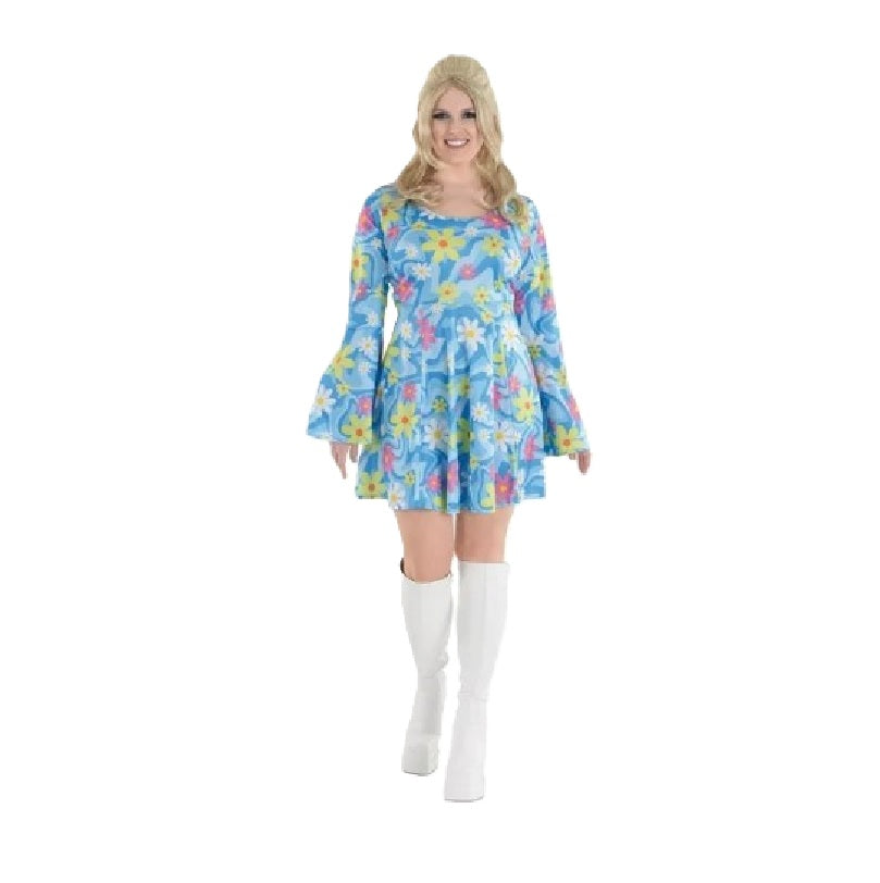 Flower Power Mini Dress - 1960's 1970's - Mod - Costume - Women - 3 Sizes