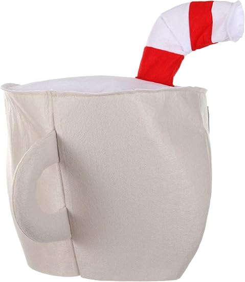 Cuphead Felt Mask - Video Game - Costume Accessory - One Size