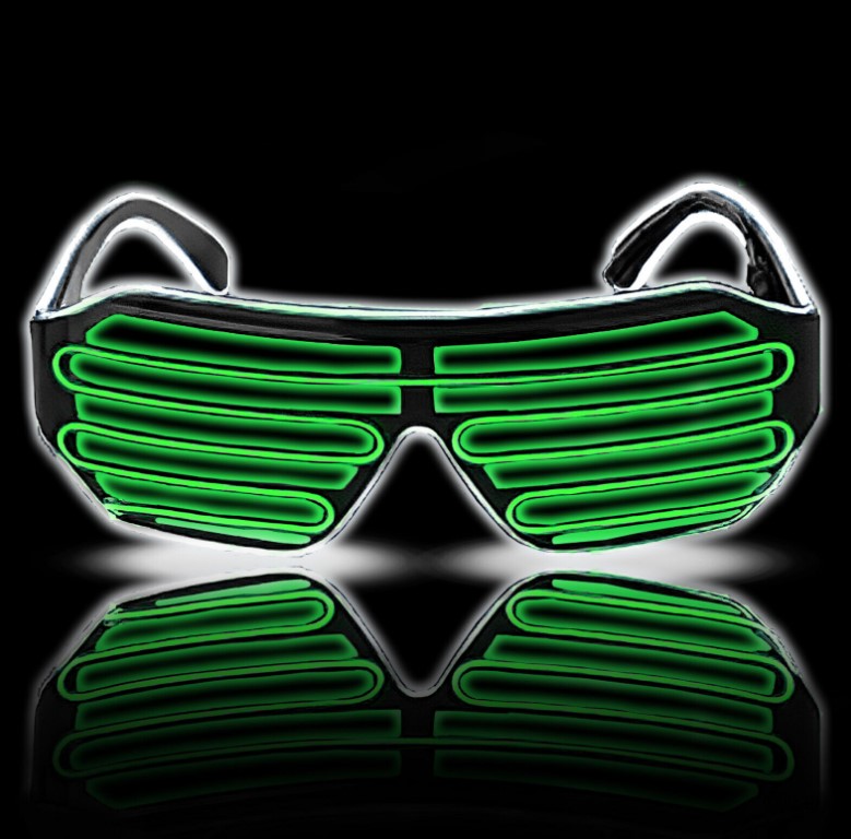 Gafas de obturador - Década de 1980 - Iluminar - Accesorio de vestuario - Adolescente adulto - 3 colores