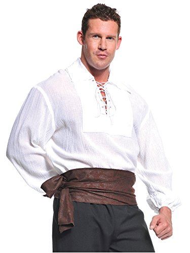 Renaissance Pirate Shirt - White - Costume - Adult - 2 Sizes