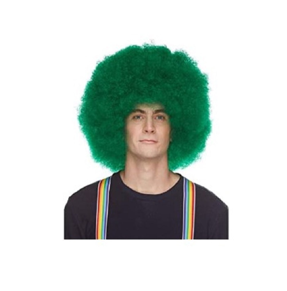Afro Wigs - Green - 1960's 1970's - Clown - Costume Accessory - One Size