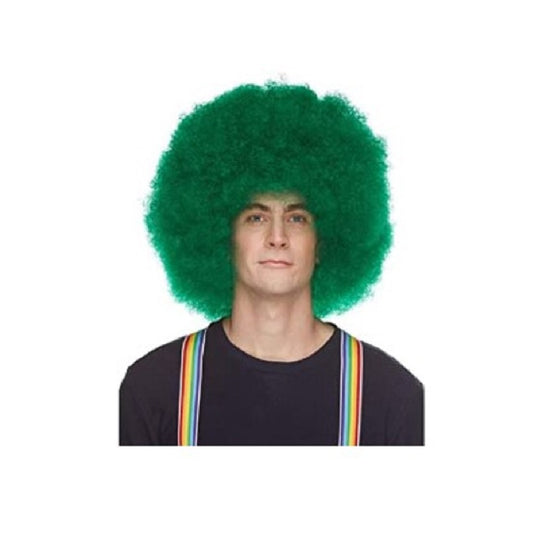 Afro Wigs - Green - 1960's 1970's - Clown - Costume Accessory - One Size