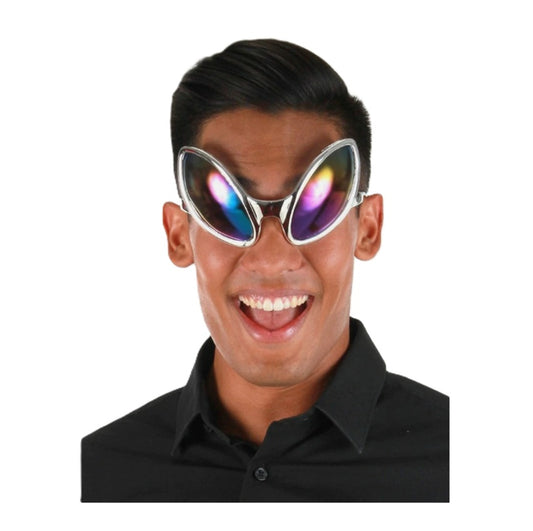 Gafas Alien - Plata - Insecto - Accesorios para Disfraces - Adulto Adolescente