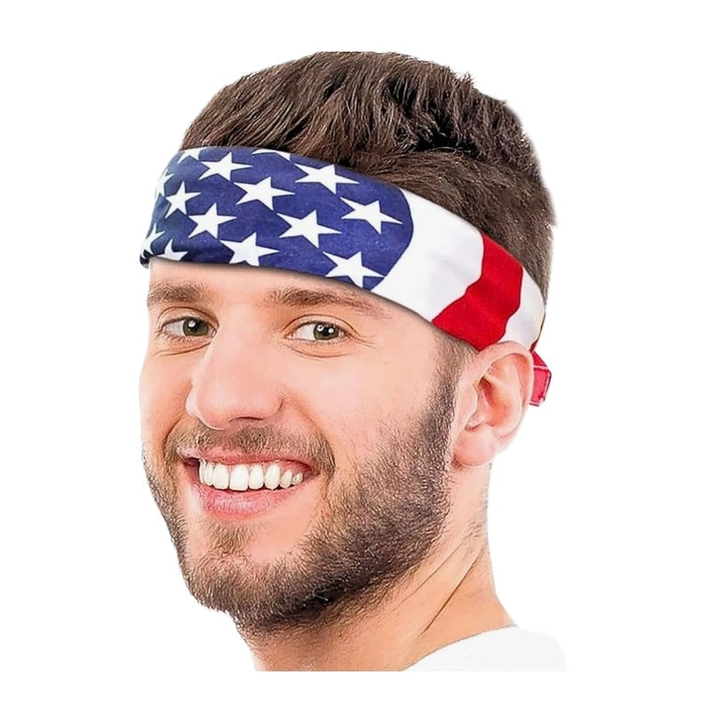 American Flag Bandana - 20" x 20" - 4th of July - USA - Costume Accessory