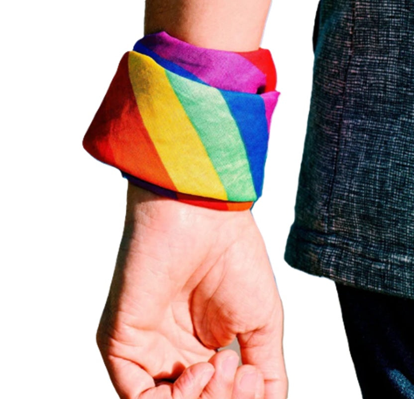 Rainbow Striped Bandana - Pride - Lightweight - Costume Accessory