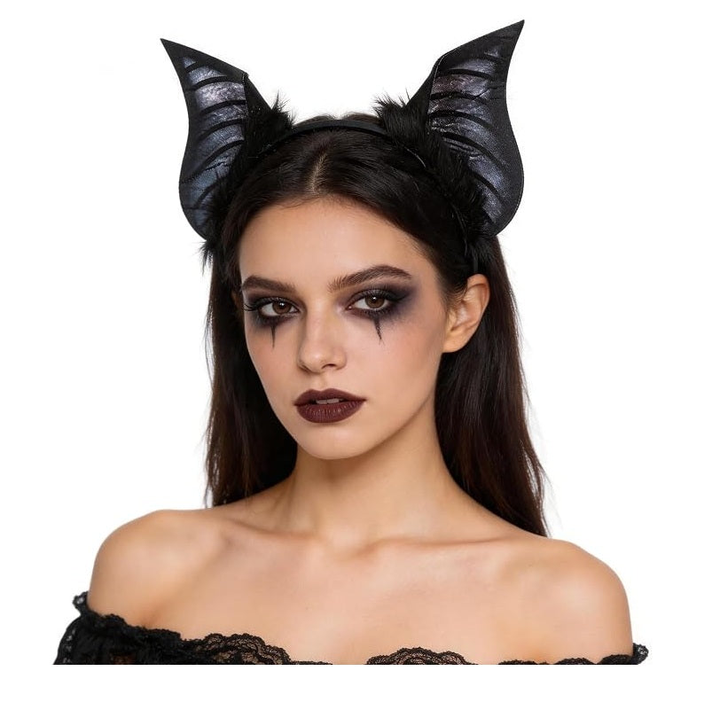 Bat Animal Creature Ears Headband - Green | Red | Gray - Costume Accessory