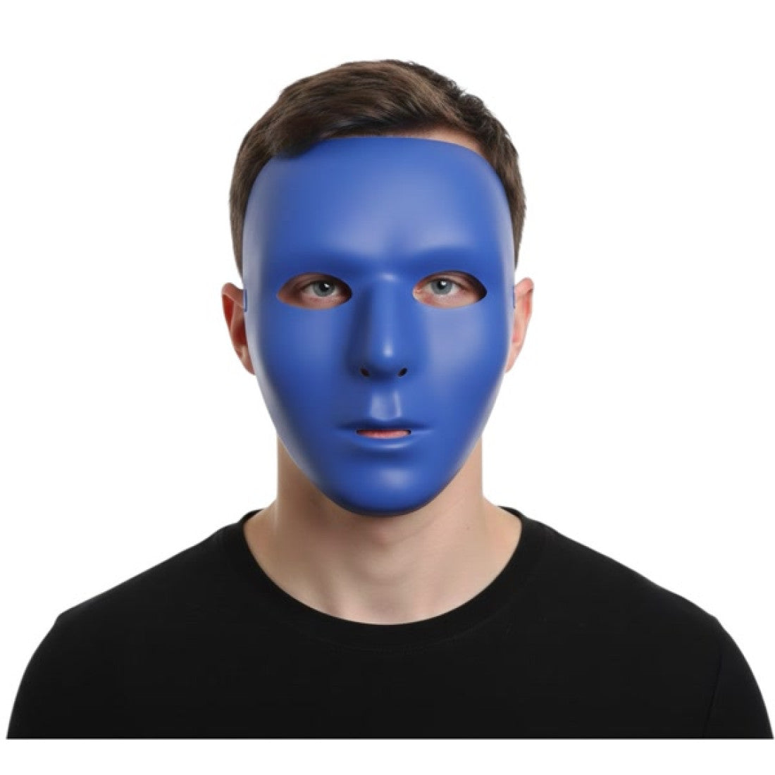 Plastic Blank Mask - Red | Yellow | Green | Blue - Costume Accessory - One Size