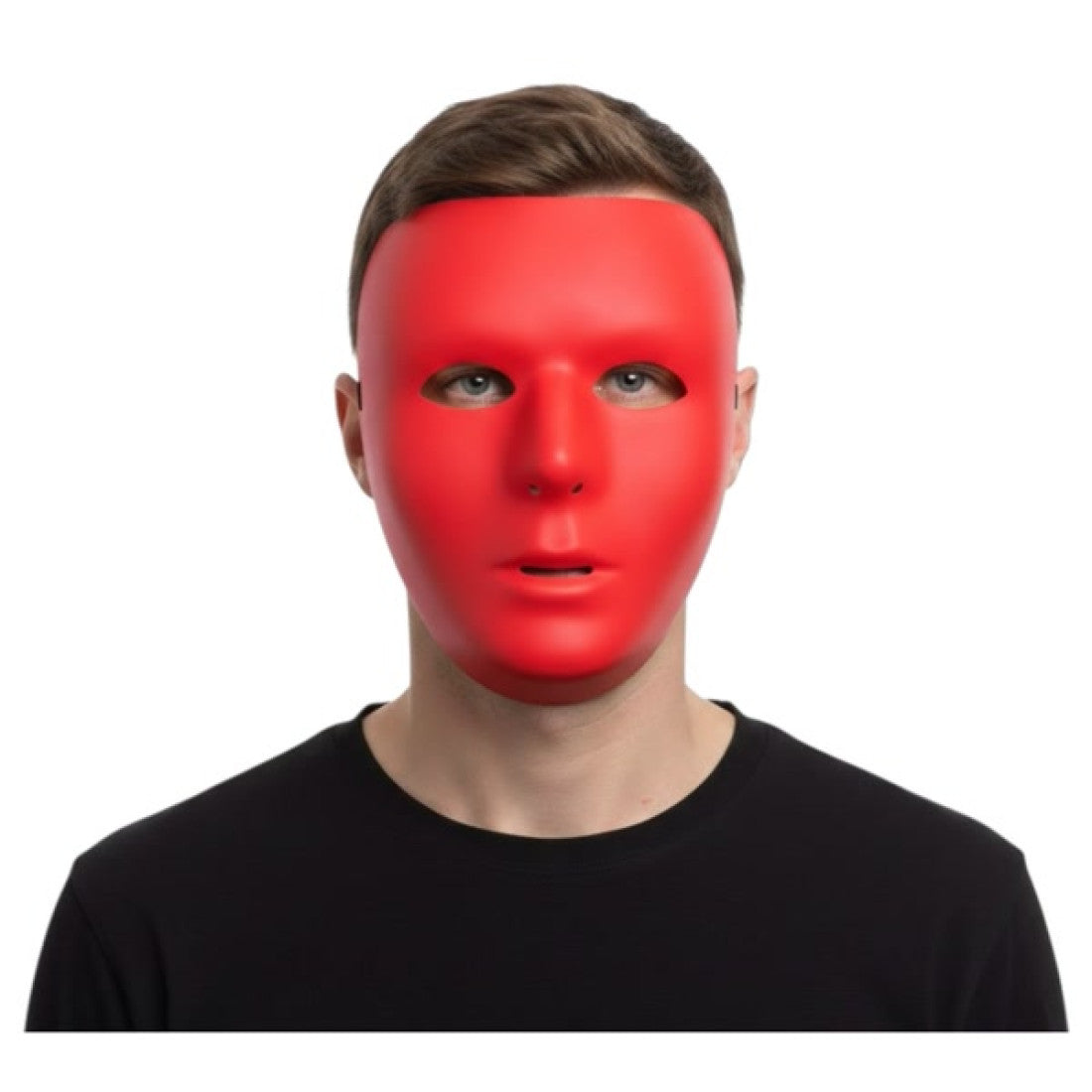 Plastic Blank Mask - Red | Yellow | Green | Blue - Costume Accessory - One Size