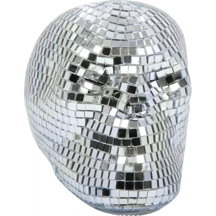 Silver Bling Mirror Ball Skull - Disco - Costume Accessory - Decor