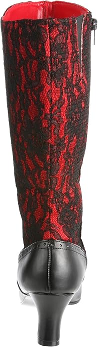 Black/Red Victorian Boots - Vampire - Witch - Costume Accessories - Women Size 7