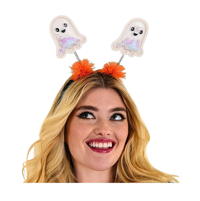 Shaking Ghost Head Bopper - Glitter - Halloween - Costume Accessory