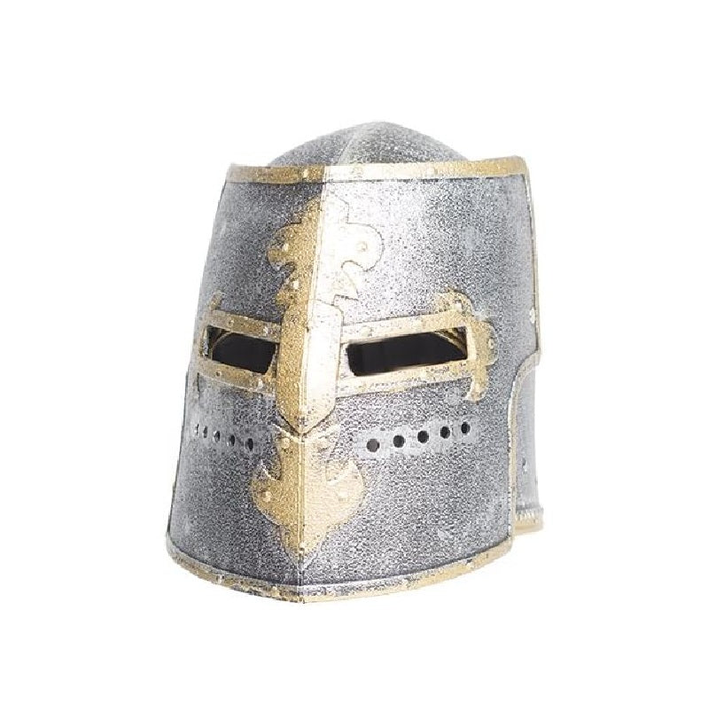 Knight Box Helmet - Black | Silver/Gold - Medieval - Costume Accessory