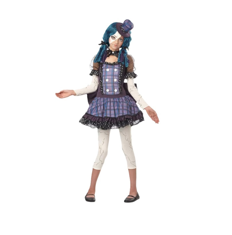 Scary Broken Doll - Horror - Costume - Tween Girls - 12-14