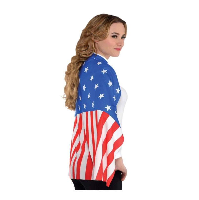 USA Flag Cape - Patriotic - 30" - Superhero - Sports - Costume - Unisex
