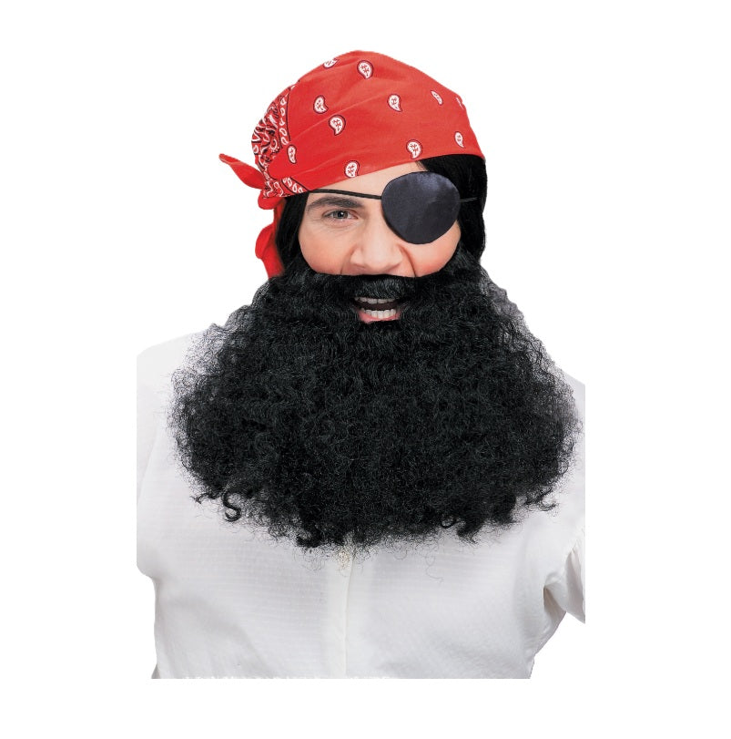 Curly Beard with Moustache - Hippie - Biblical - Costume Accessory - 4 Colors