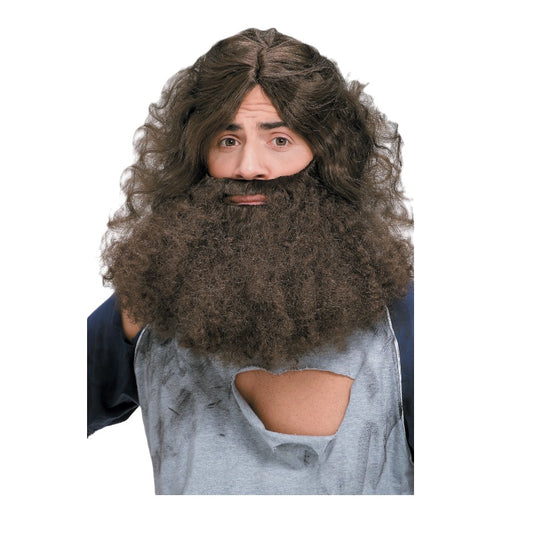 Curly Beard with Moustache - Hippie - Biblical - Costume Accessory - 4 Colors