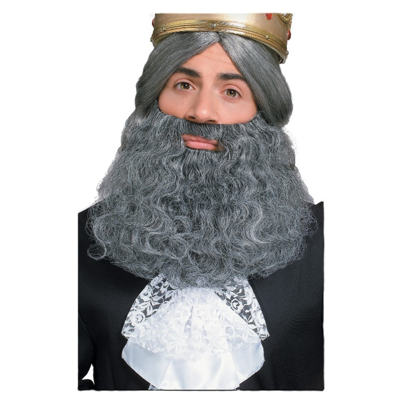 Curly Beard with Moustache - Hippie - Biblical - Costume Accessory - 4 Colors