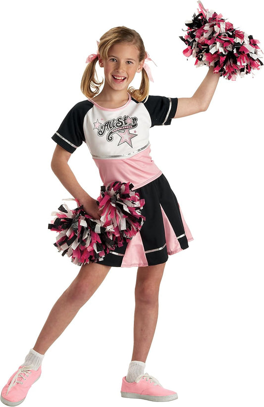 All Star Cheerleader - Pink/Black/White - Costume - Girls - Medium 8-10