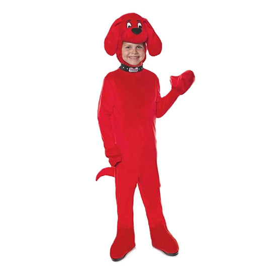 Clifford el Gran Perro Rojo - Cara Abierta - Disfraz de Peluche Deluxe - Niño - 2 Tallas